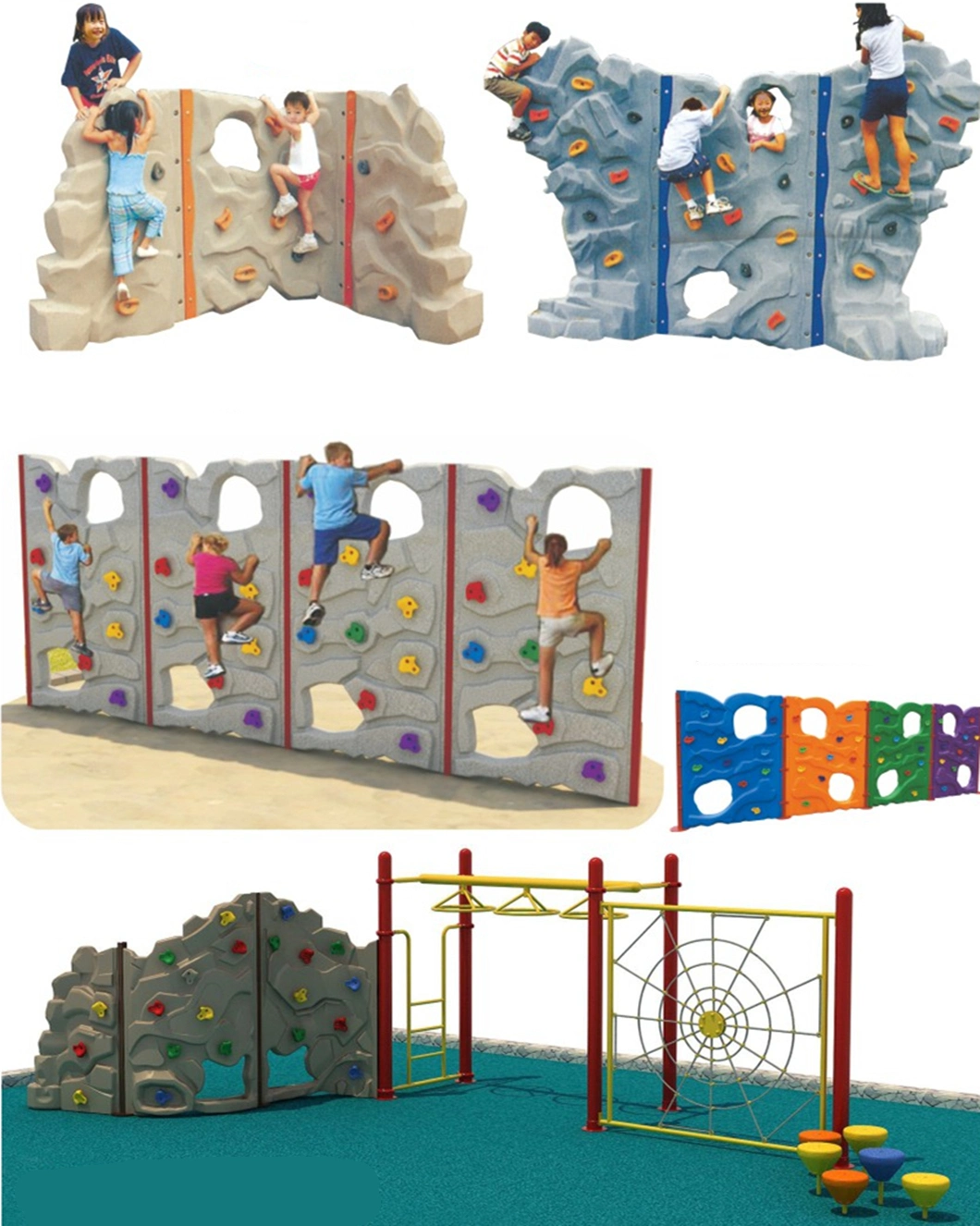 Custom Park Kids Outdoor Rock Climbing Wall Rocket Shape