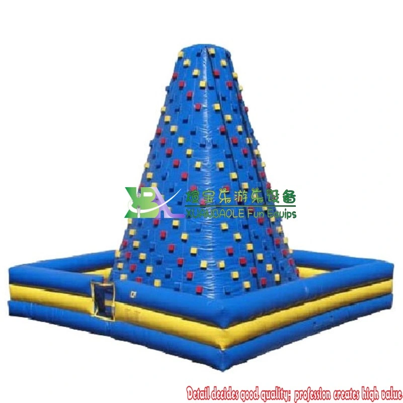 Kids Sport Game Inflatable Rocking Climbing Wall Tower / Air Mountain Game Climbing Wall